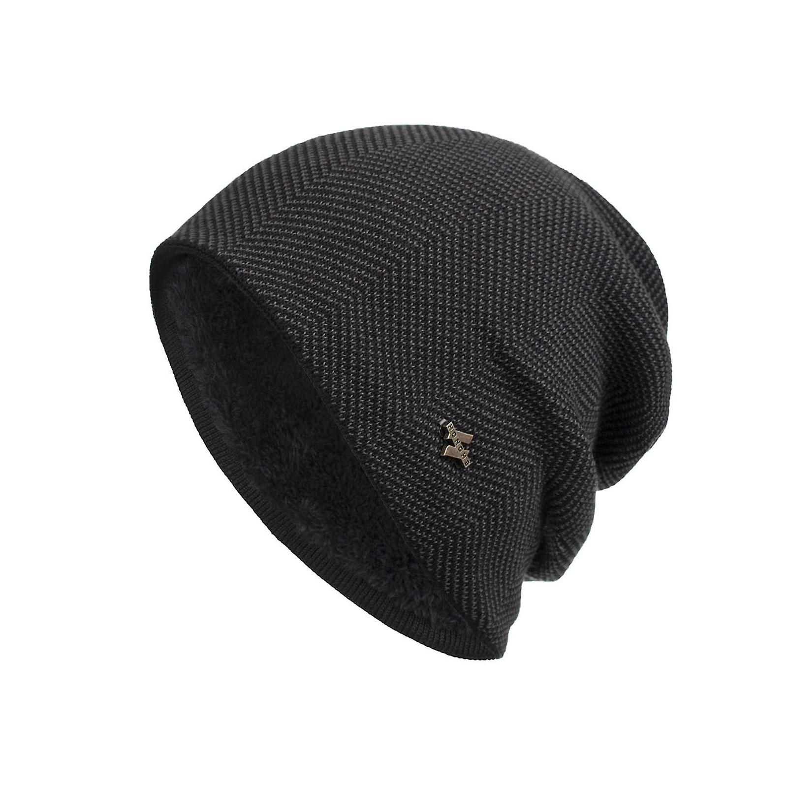 Windproof Kniting Beanie for Men Coldproof Skin-Friendly Hat for Outdoor Activities