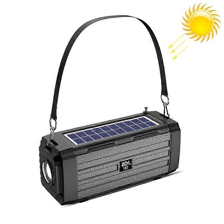 BDL-187 LED Light Solar Wireless Bluetooth Speaker FM Radio