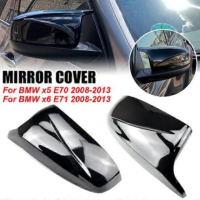 Carbon Fiber/ABS 2x Mirror Cover X5 X6 Car Side Rearview Mirror Cap Cover Shell Replacement For BMW X5 X6 E70 E71 2007-2013