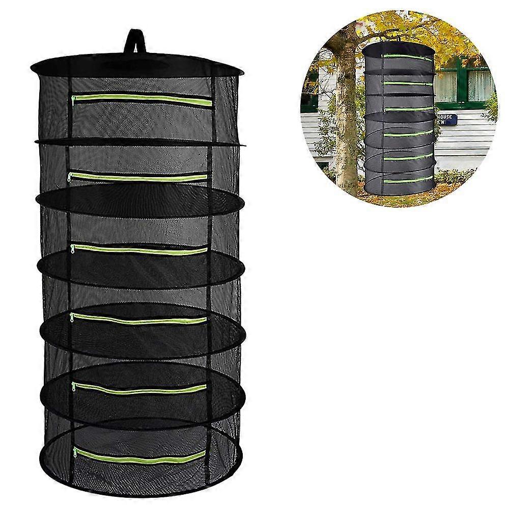 4/6 Layer Mesh Plant Drying Net, Hanging Foldable Net, Black Herbal Drying Net With Zipper, Herbal Dryer,black