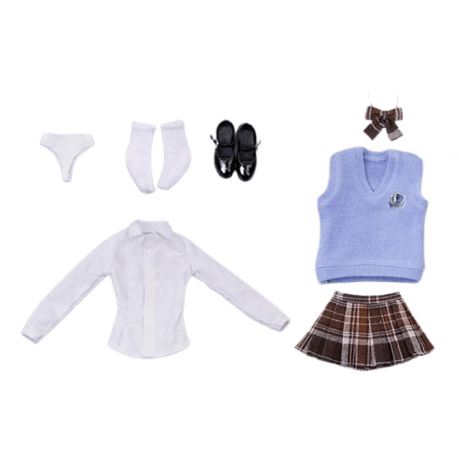 7 Pz 1/6 Scala Donne Figura Bambola Vestiti per 12 in Figure di Azione Femminile Accs Viola