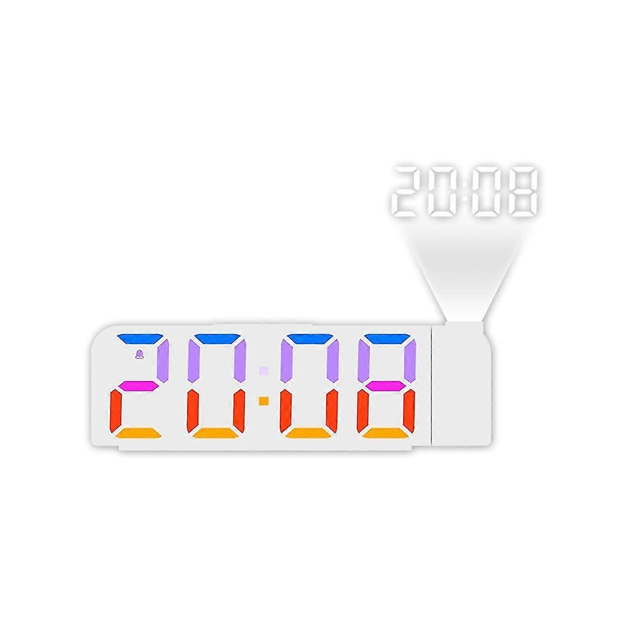 Led Digital Alarm Clock Projection Clock Rgb Clock With Time Temperature Display Backlight Snooze C