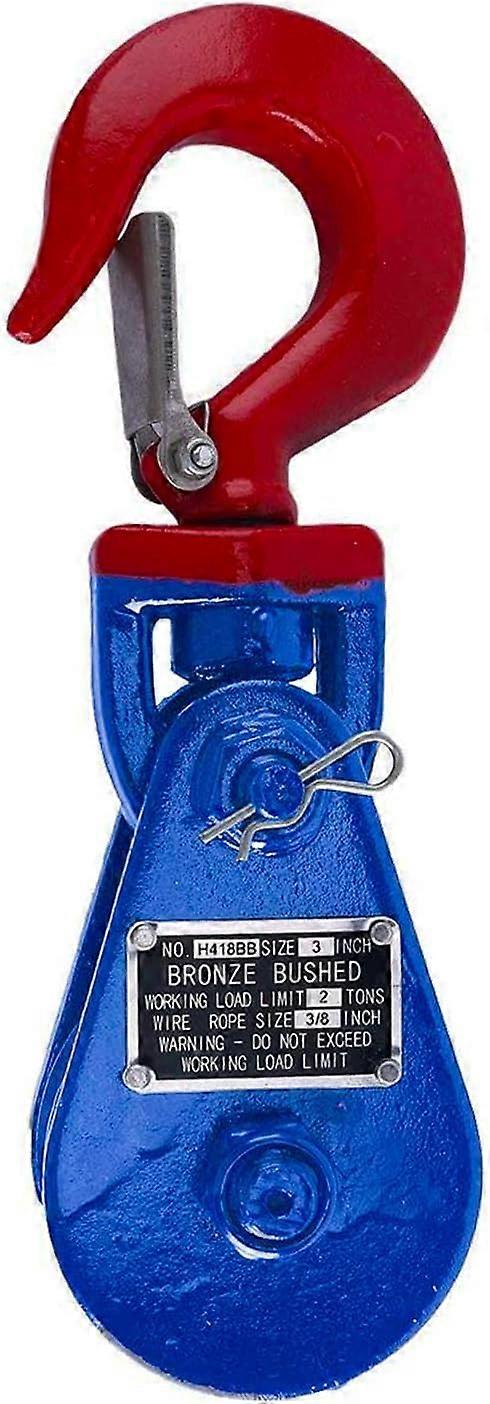 nice Cable Pulley 2 Hook Pulley with Swivel Hook and Latch