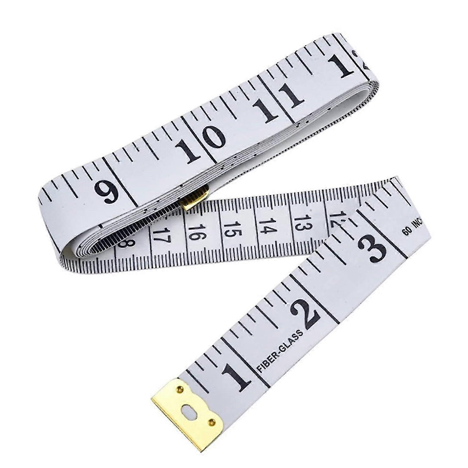 Body Measuring Tape Measure, 1.5m Double Sided Tape Measure For Body Measurement, Soft Measuring Tape For Fabric Cutting And Sewing, White.