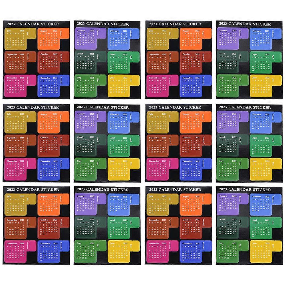 12 Sheets of Household Planner Stickers Multi-function Book Tabs DIY Planner Tabs