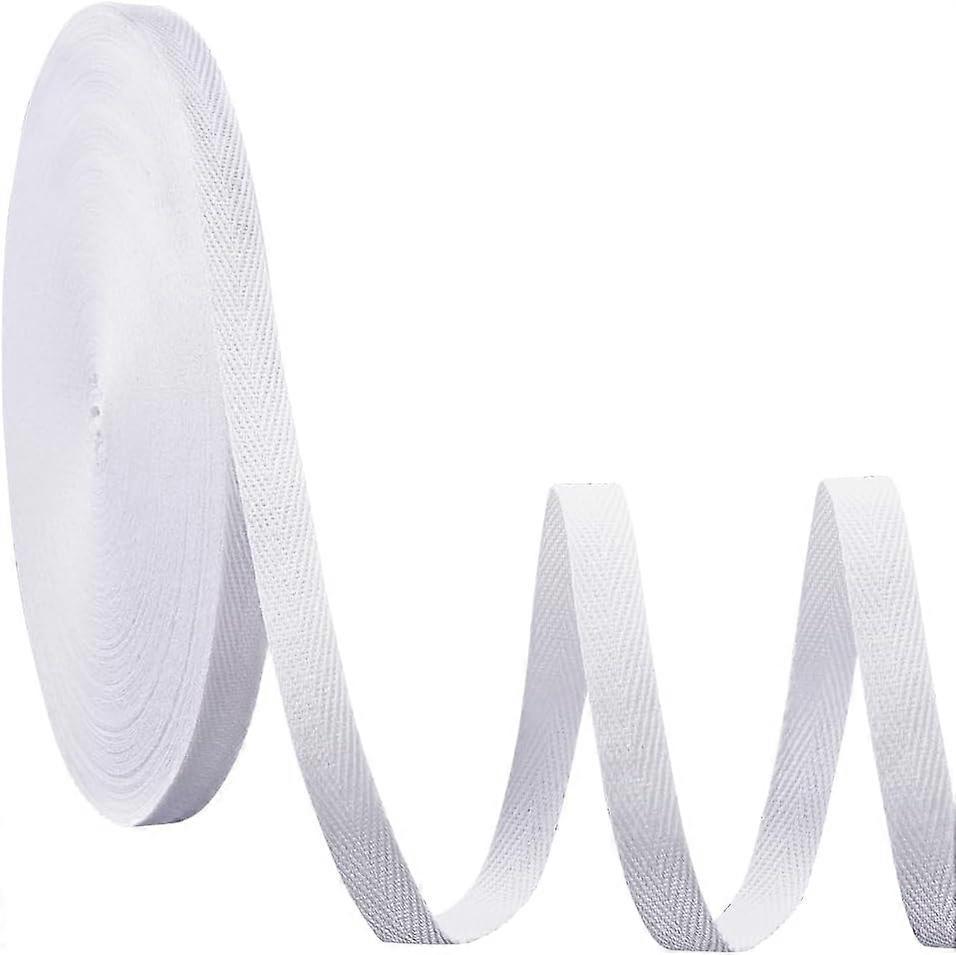 45Ms Twill Tape Fabric 12.5mm Wide Herringbone Twill Bias Binding Tape Webbing Book Binding Strapping for Clothes Gift Wrapping Home Decoration Sewing