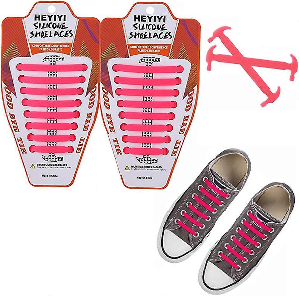 Sunrain No Tie Shoelaces Elastic Stretch Silicone Waterproof Sneakers Laces compatible wit