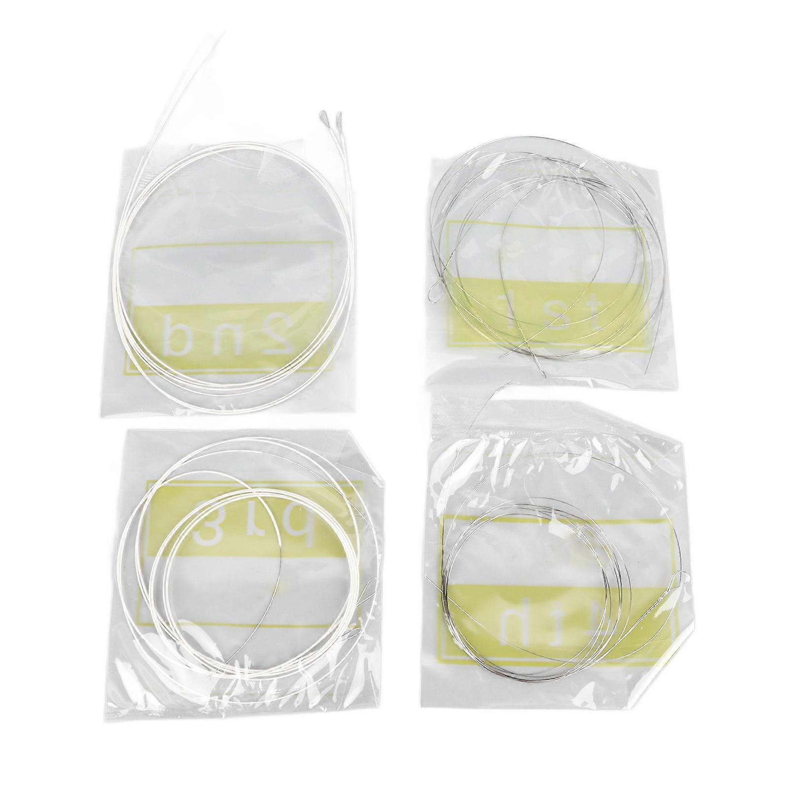 8Pcs Mandolin Strings Silver Plated Copper Alloy Clear Beautiful Timbre Mandolin String Set