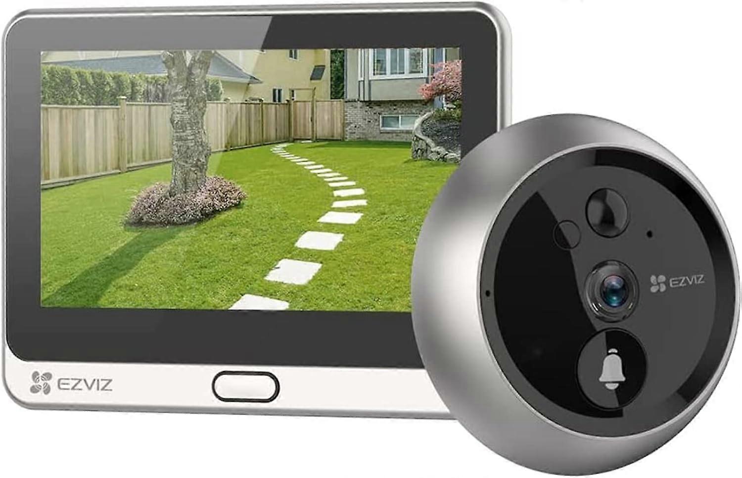 Dp2C 1080P Video Door Phone Connected Video Intercom, Digital Peephole, Camera With 4.3 Inch Monitor, Monitor Via Smartphone, Pir Motion Detection, Tw