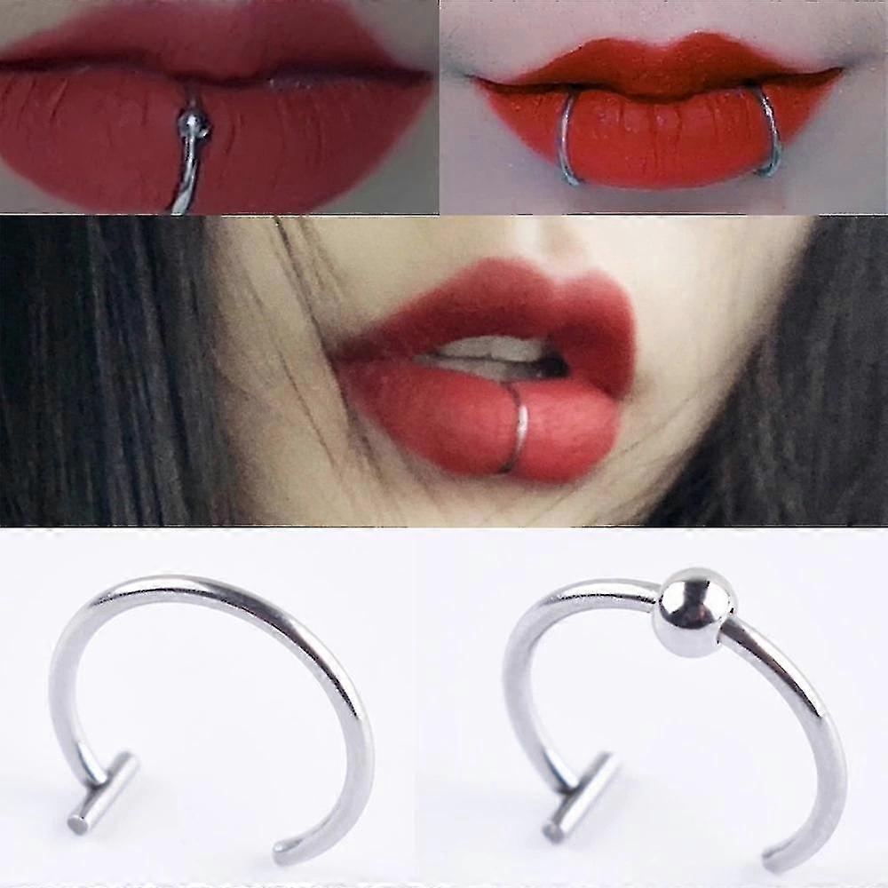 Piercings pour les lèvres, piercings pour le nez, piercings pour le septum, unisexes, en acier titane, style punk, 8/10 mm, 2022