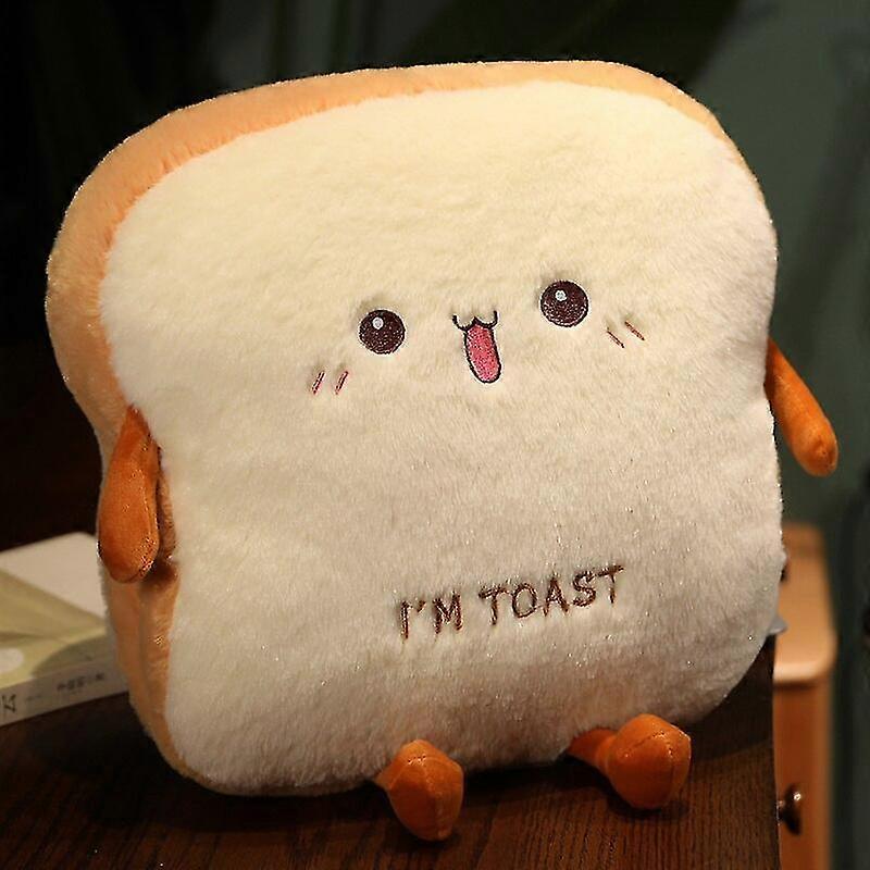 Plush Bread Pillow Cute Simulation Food Toast Soft Warm Hand Pillow Cushion Home Decoration Kids Toys Birthday Gift