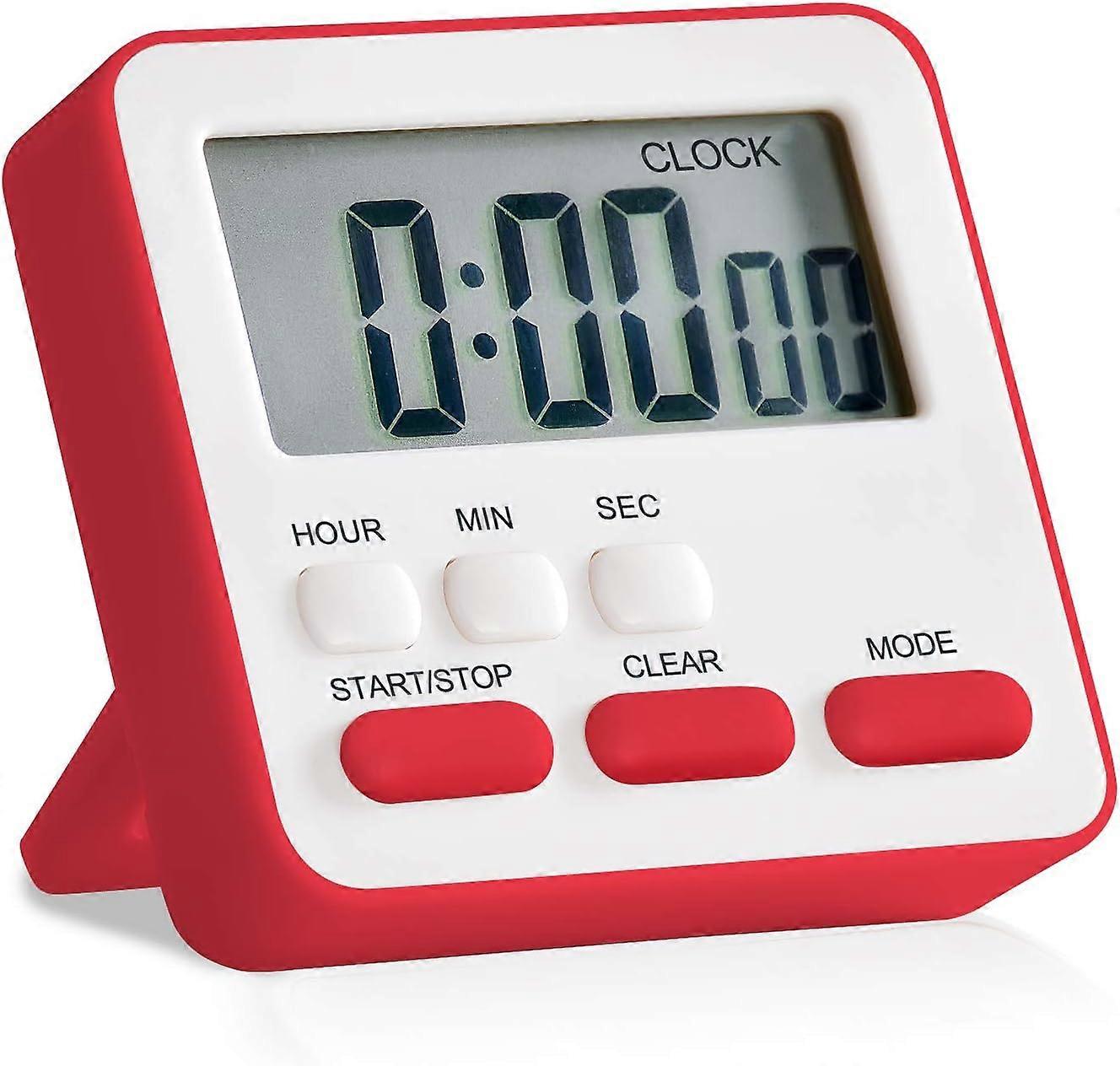 Digital Kitchen Timer, Upgraded Large Display, Loud Alarm, Magnetic Backing Stand, ON/OFF Switch, Memory Recall Function, Count-Up & Count Down Timers