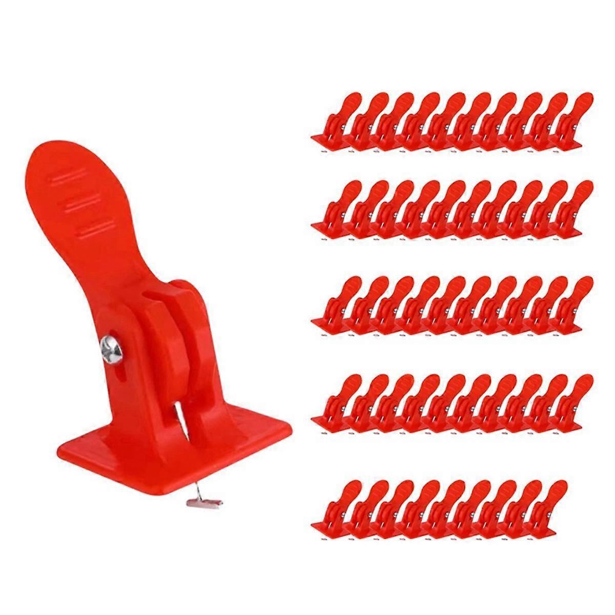 50Pcs New Red Tile Quick Leveler Tile Leveling System Tile Laying Tool Positioning Leveler is Used to Lay Wall Tiles.