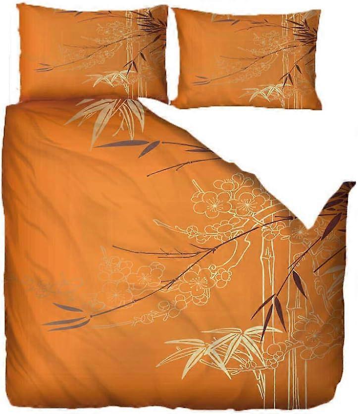 Efterår bambus skov sengetøj sæt dynebetræk og pudebetræk, digital print d digital print mikrofiber, sengetøj sæt stykker 135 * 200 cm