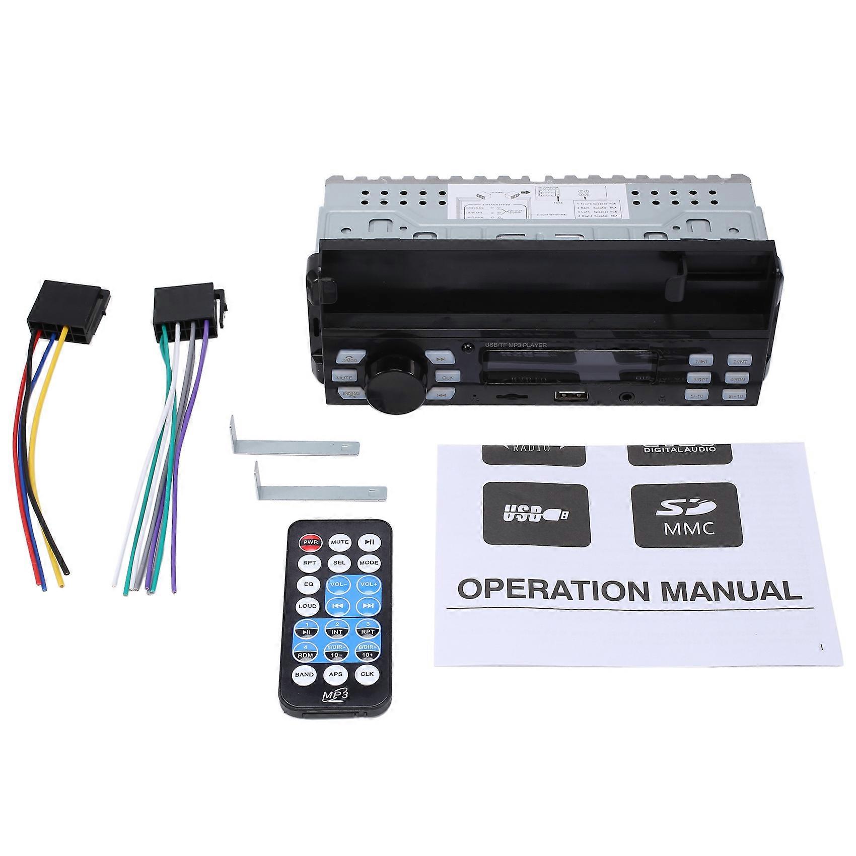 1 Din Car Radio Autoradio Bluetooth 12V Car Audio Player Mp3 Radio Music USB/SD with in Dash AUX In