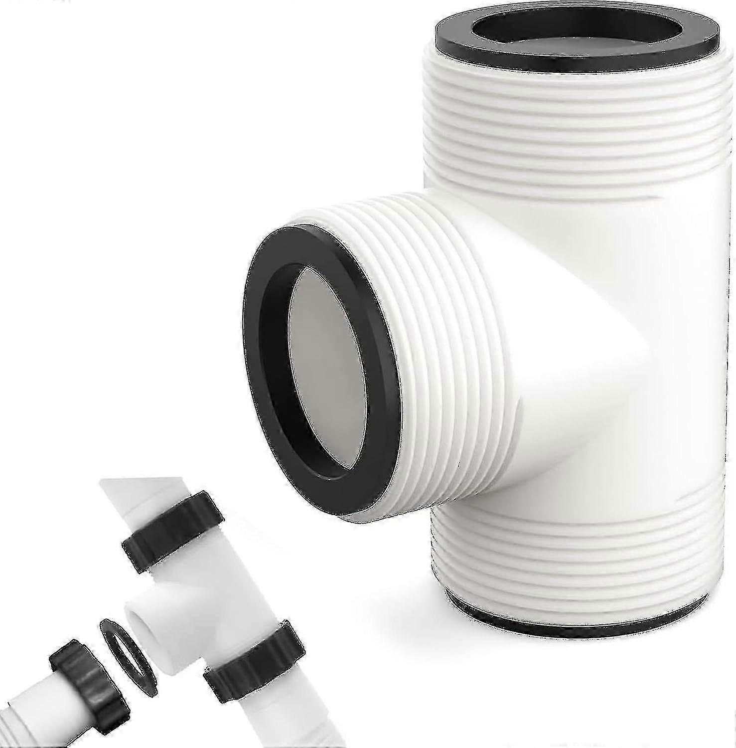 Hose Adapter Replacement for Intex with 3 L Rings Connector - Connects to 1.5 Inch Hoses for Above Ground Pool Extender