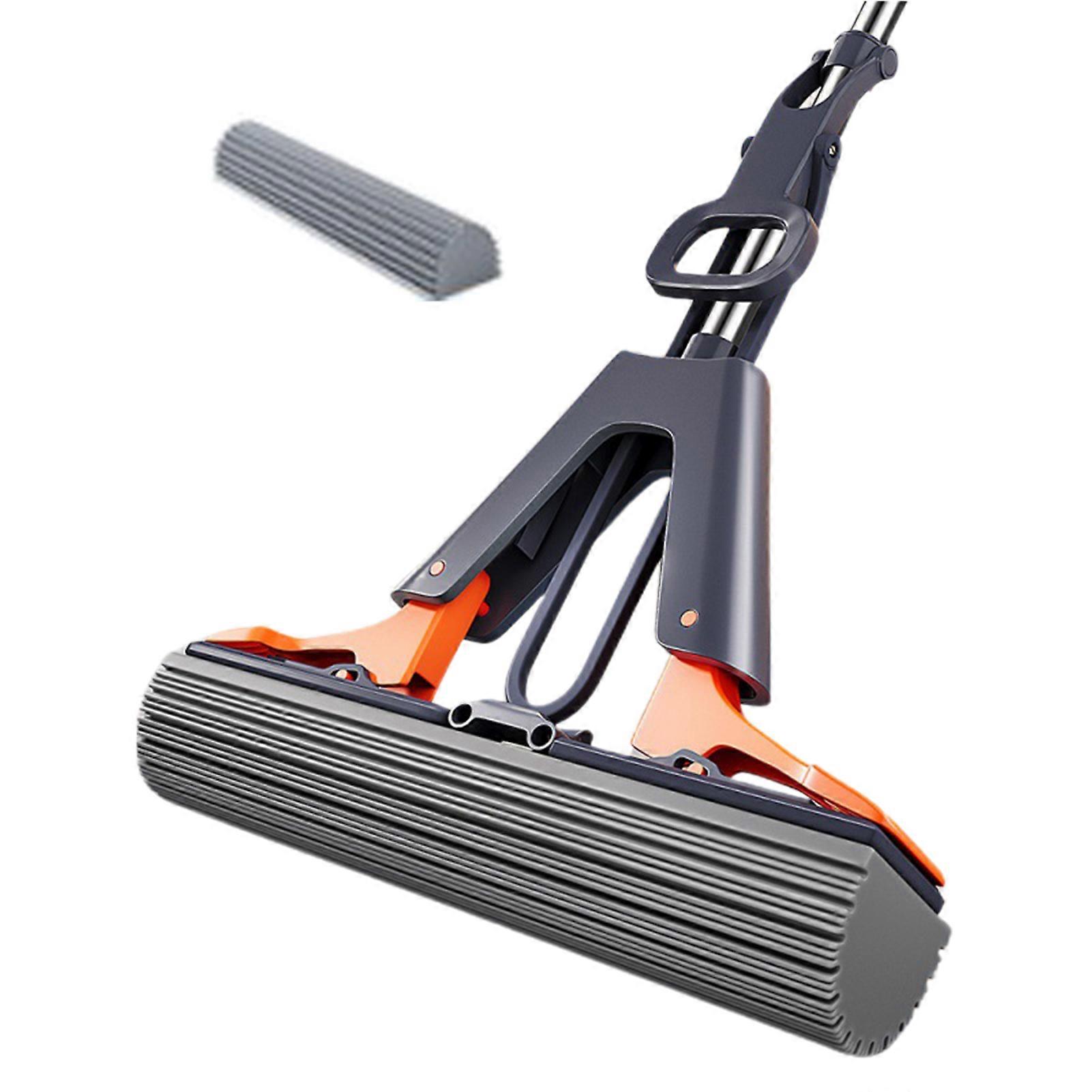 Handfri svampmopp Stark vattenabsorberande svampmopp Platt mopp Hemkök Golvmoppar för hushållsrengöring