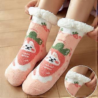 Shinymoon 60 Pairs Christmas Fuzzy Socks - Plush Warm Crew Socks Holiday Gift Set