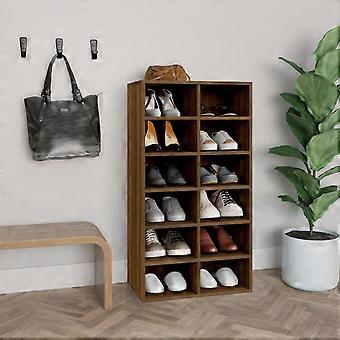 Schuhregal Hochglanz grau 54x34x100,5 cm Holzwerkstoff