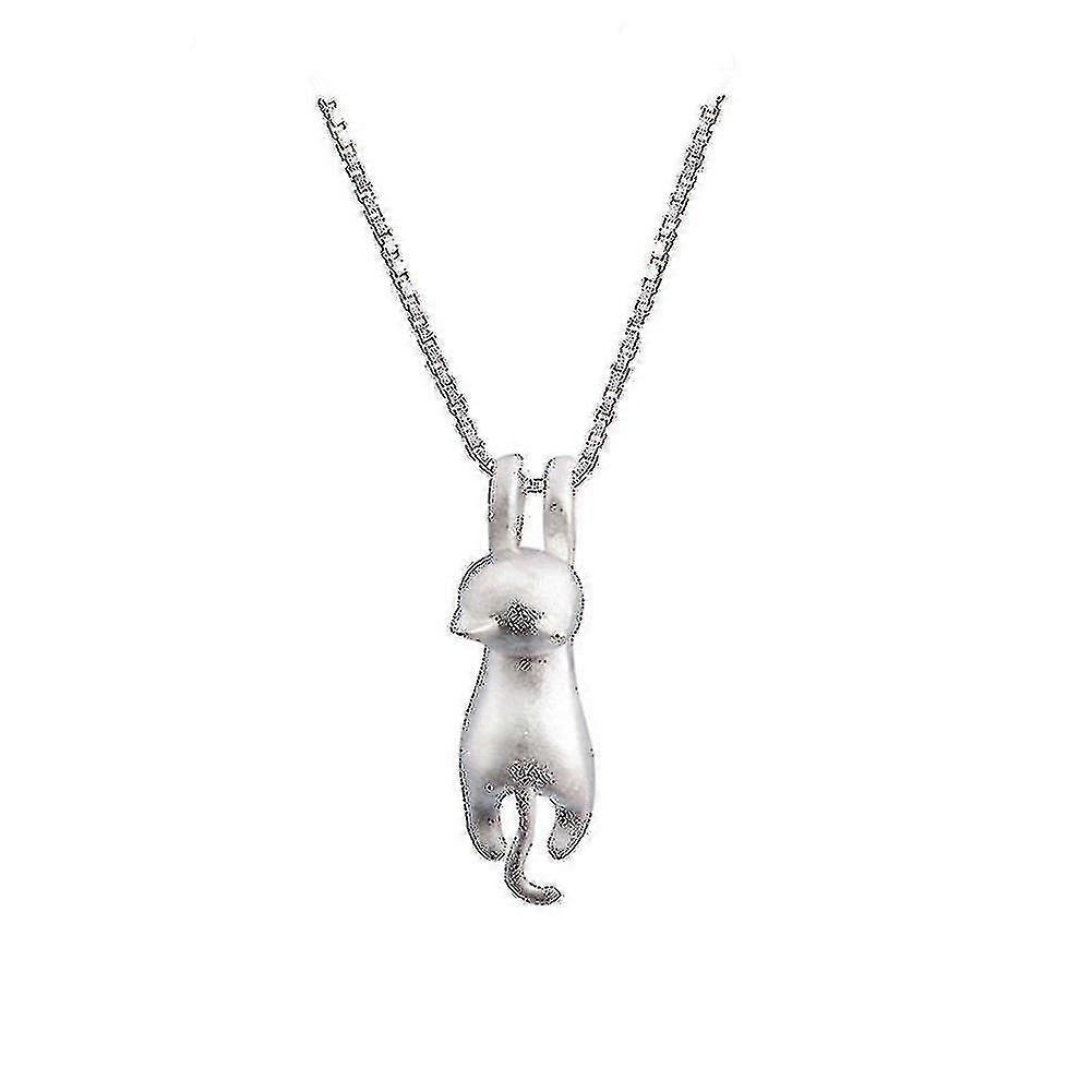 S925 Collana Gatto Argento E Collana Clavicola Pendente Gatto Argento -dd