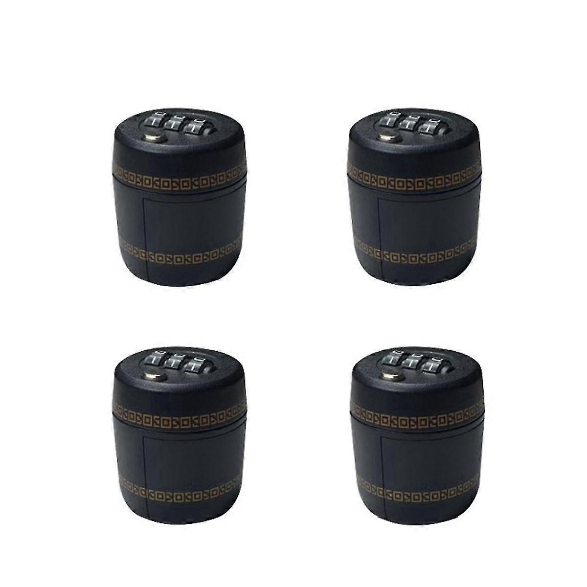 Plastic Wine Bottle Lock Secret for Wine Stopper Bottle Cap with Password Bar Wine Accessories Gifts Black