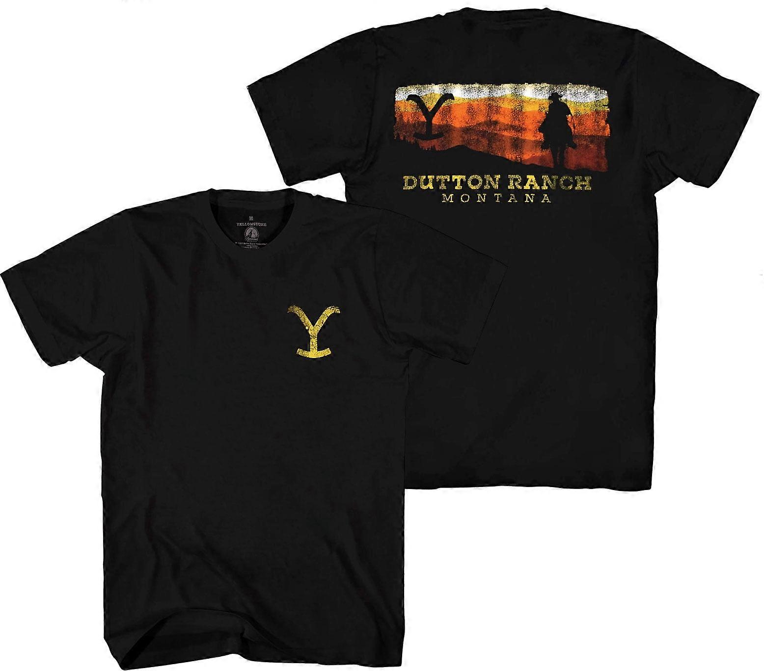 Yellowstone Dutton Ranch Sunset Gradient T-Shirtgdgaw134