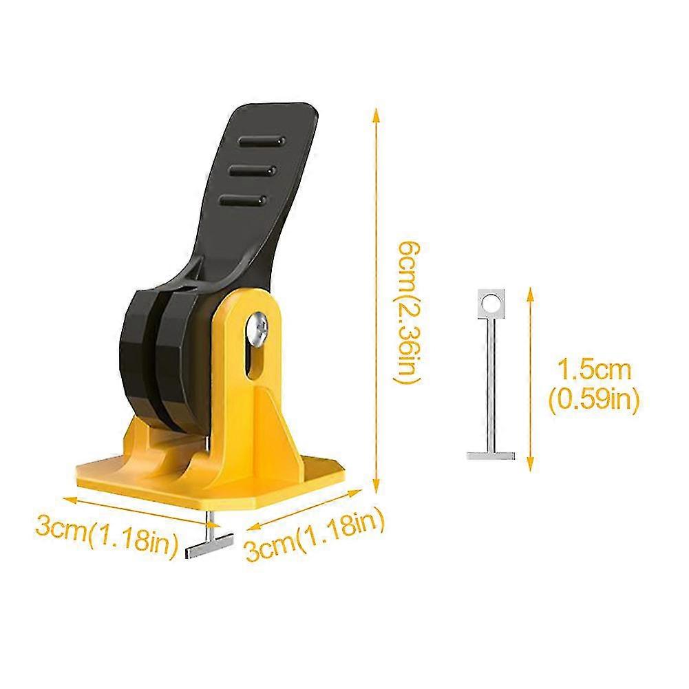 100pcs Laying Aid Spacers Clips DIY Replacement T Nail Tile Leveling System Kit