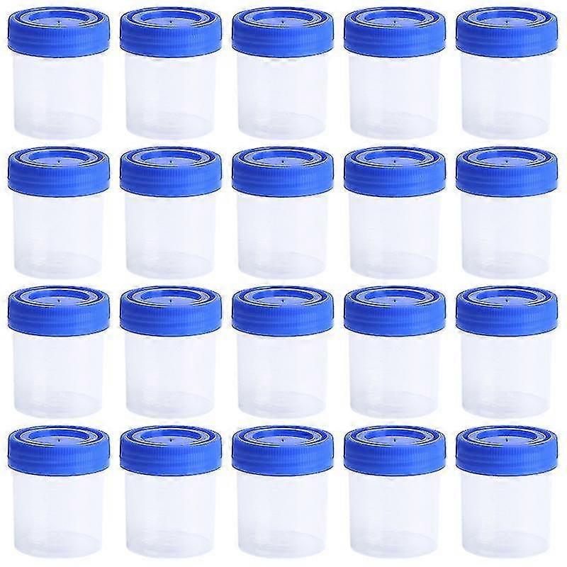 50 Pcs/1 Pack 40ml Plastic Specimen Sampling Cup Practical Urine Sealed Container With Spiral Cover For Laboratory Use (random Color)