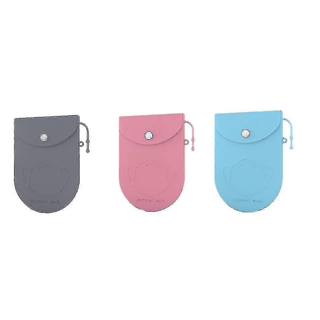 3 Pcs Silicone Mask Storage Case, Face Cover Storage Clip Storage