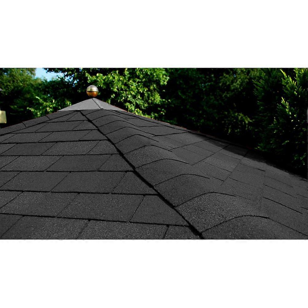 18 Pcs Self Adhesive Asphalt Shingles Bitumen Roofing, Black