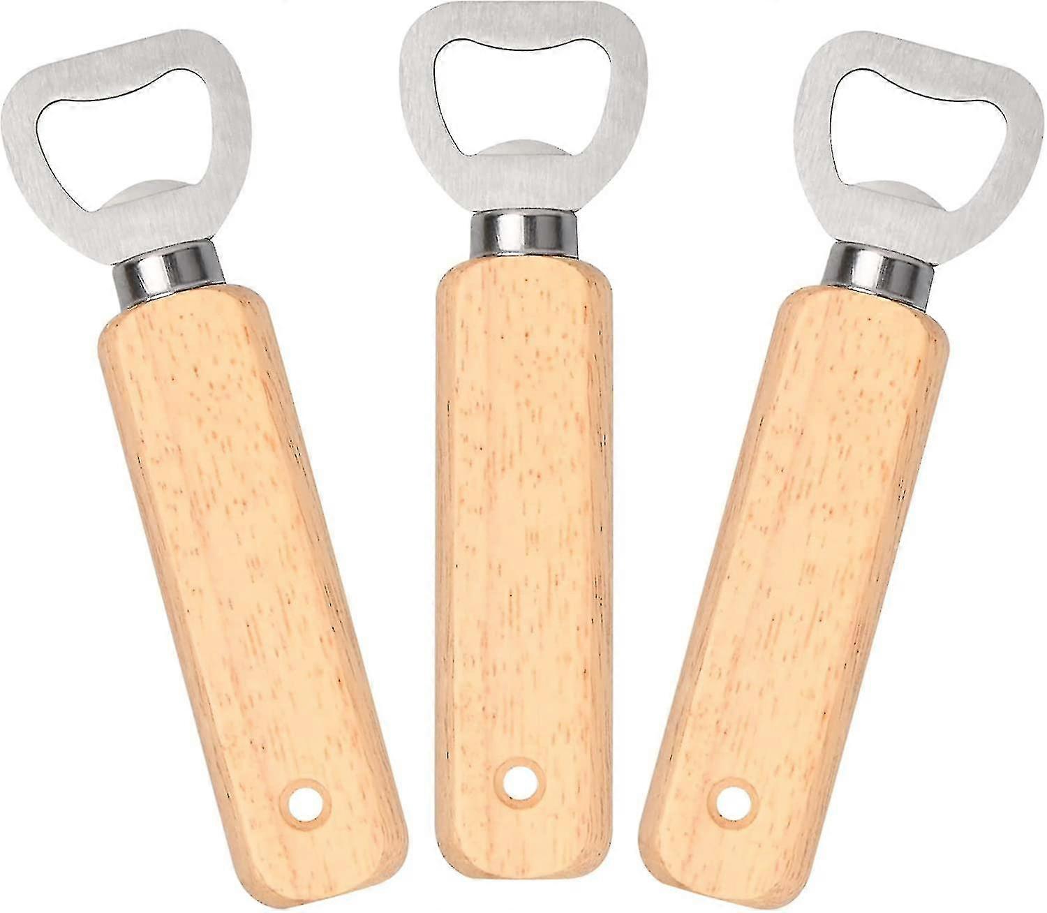 3 Pack Beer Bottle Openers, Stainless Steel