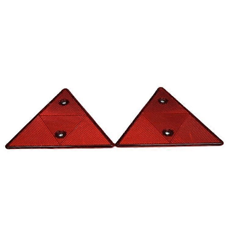 Triangular Trailer Reflector, Set of 2, 15 x 15 x 15 cm, red