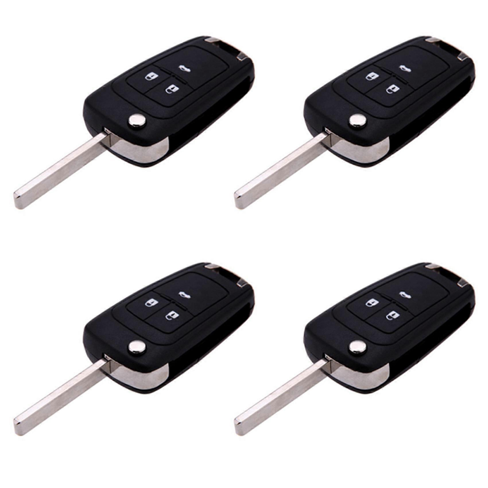 4X Replacement 3 Buttons Keyless Entry Remote Flip Folding Key Fob Case Shell Cover for