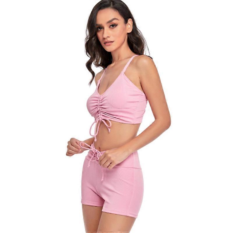 MIMIGO Bikini Ensembles pour Femmes,Femmes Taille Haute Bikini Ensemble Sports Color Block Maillot De Bain Col Rond Maillot De Bain Effronté