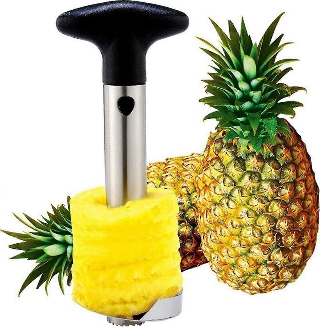 Edelstahl-Ananas-Entkerner All-in-One-Ananas-Werkzeug-Schäler-Slicer und -Cutter Scharfe Klingen Einfach zu bedienendes Kernentferner-Werkzeug Leicht zu reinigen und
