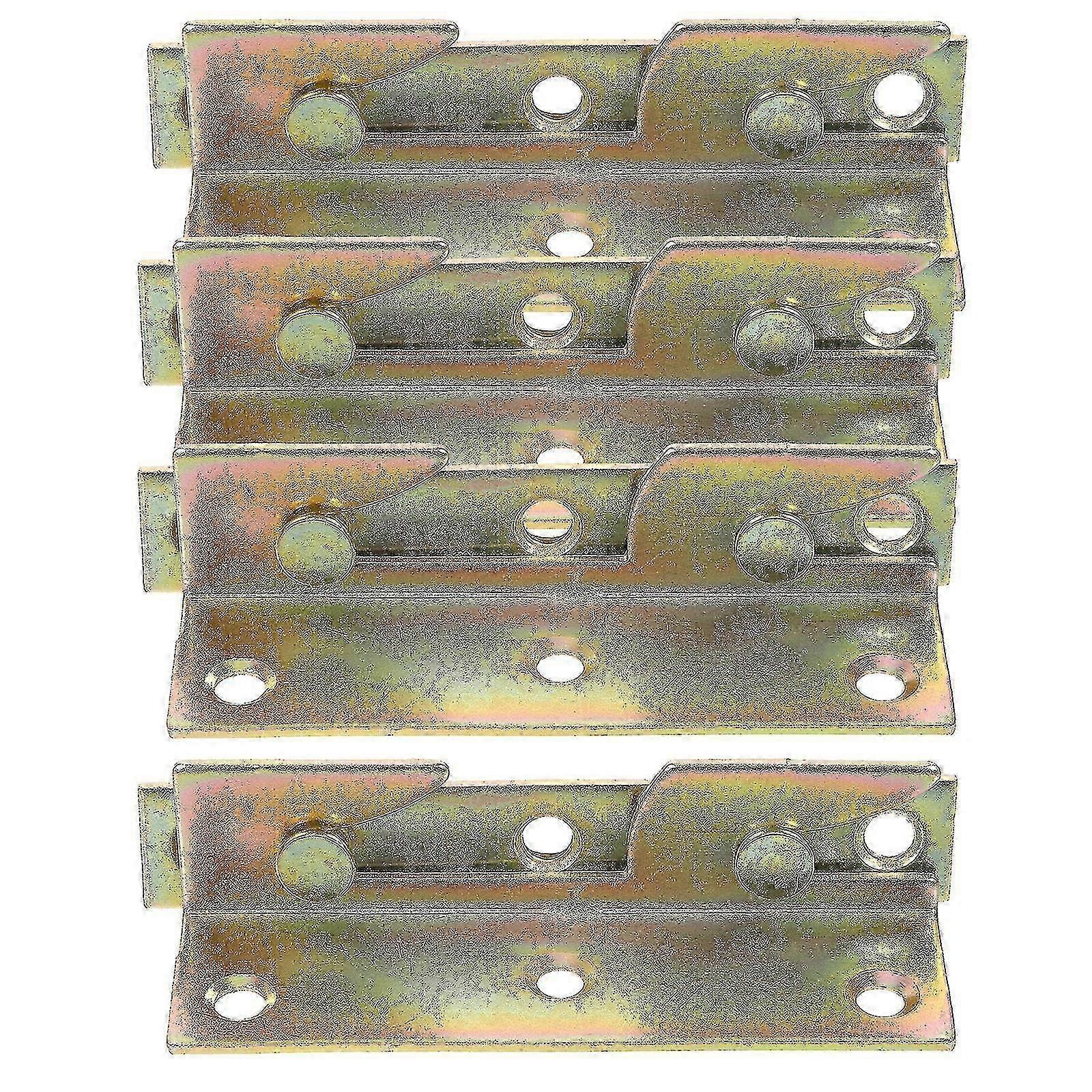 8pcs Bed Frame Brackets Bed Hinges Bed Rail Brackets Heavy Duty Bed Rail Supports