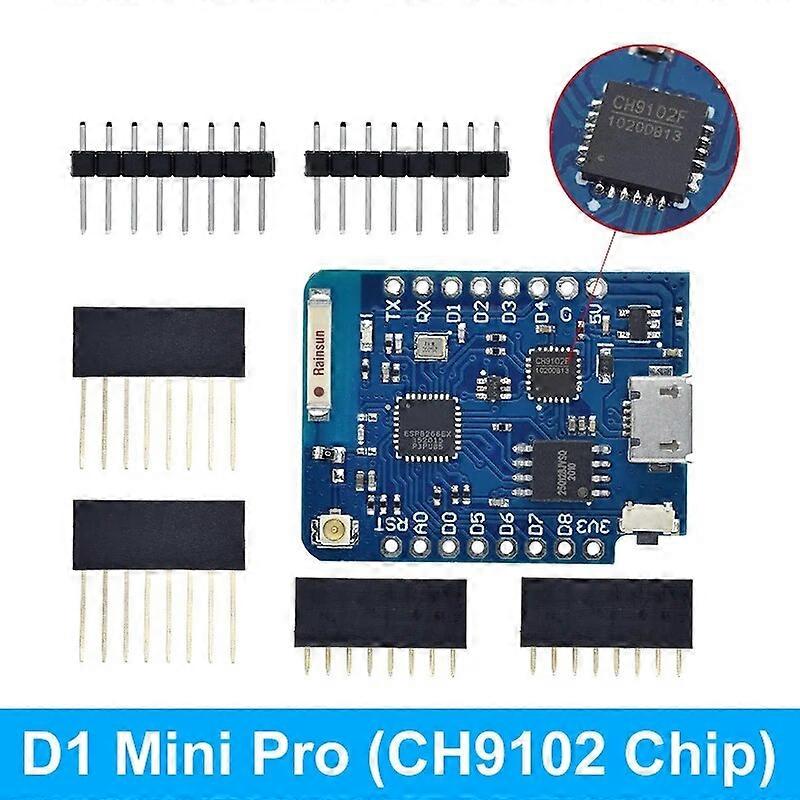 WEMOS D1 Mini Pro 16M byte extern antennkontakt NodeMCU baserad ESP8266 CP2104 CH9102 WIFI utvecklingskort för arduino