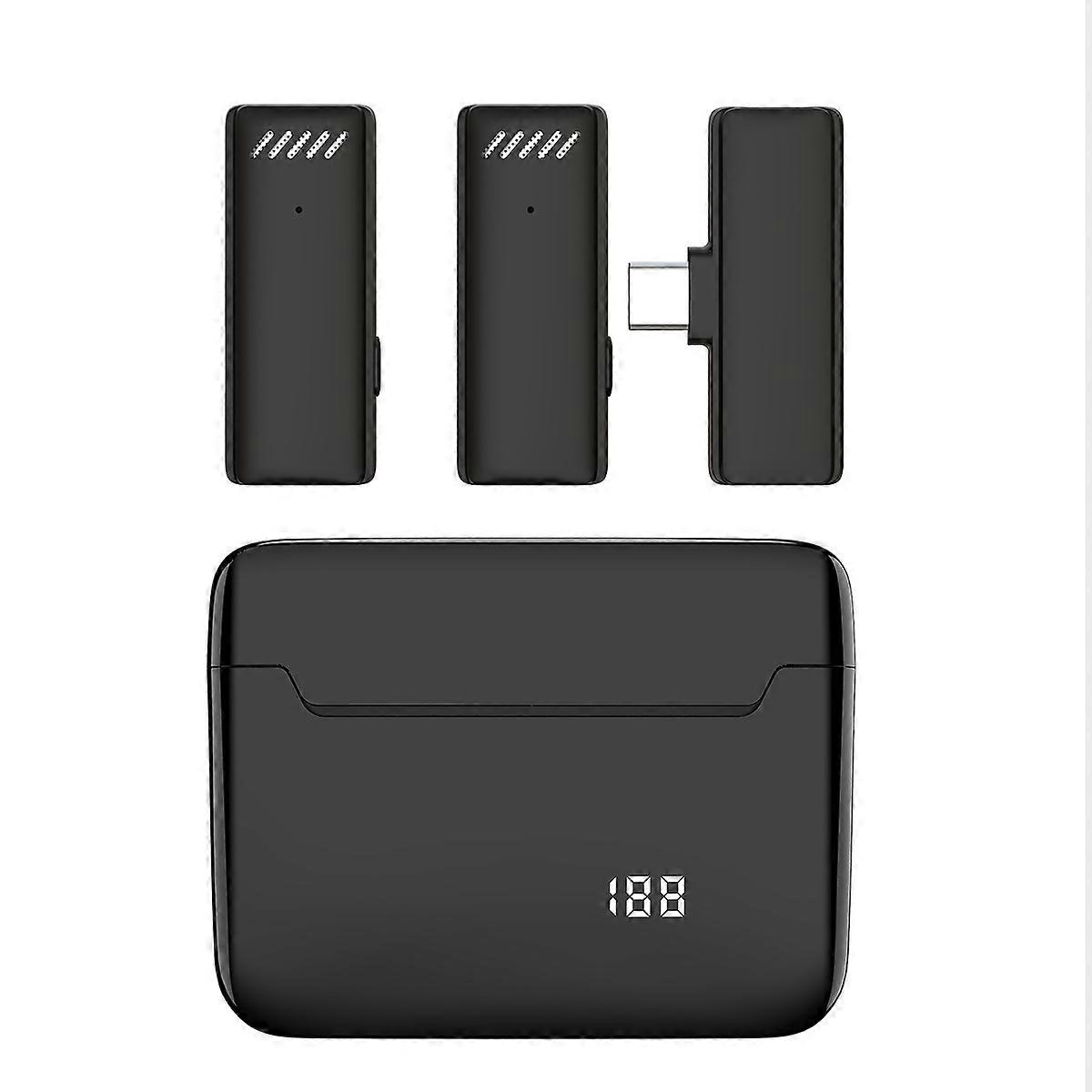 Telefono Microfono 2.0 Versione Wireless Lavalier Microfono Riduzione del rumore Lapel Microfono Tipo C / Lightning Plug
