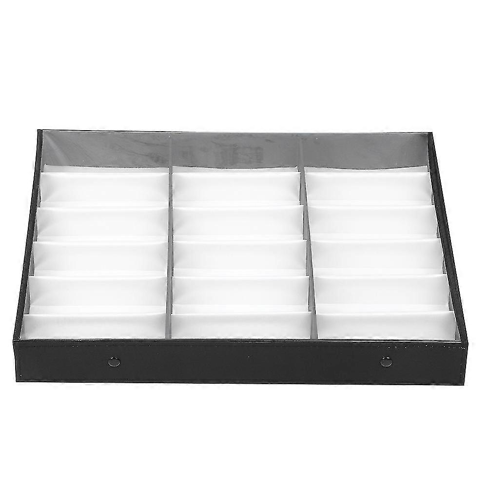 Sunglasses Storage Box Jewelry Display Container - 18 Grids Glasses Case Organizer