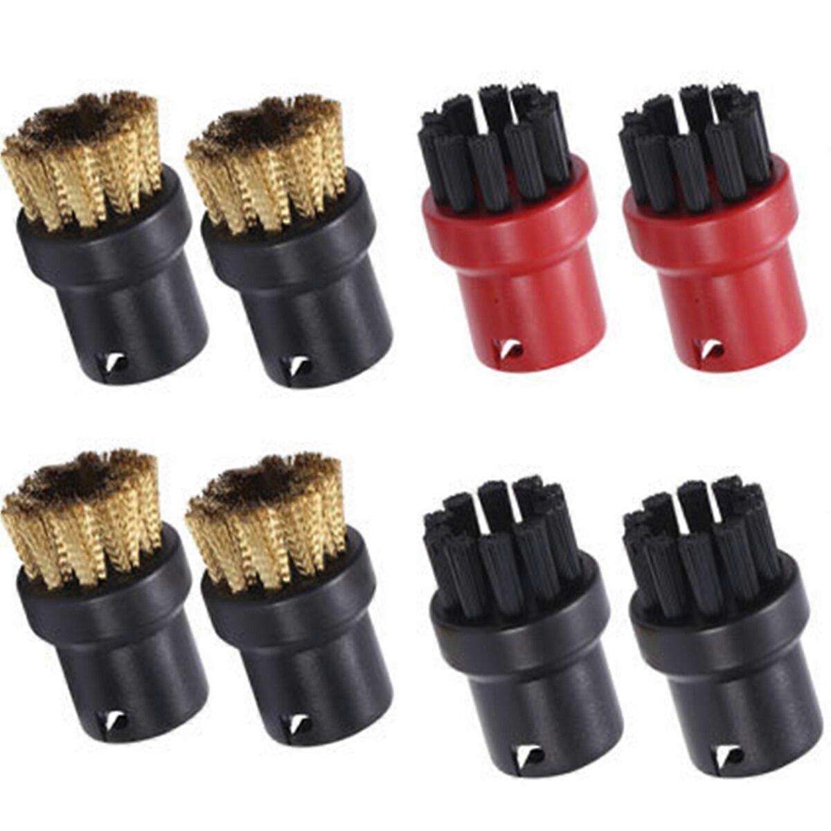 8Pcs Nylon Laiton Brosse Buses Pour Karcher Sc3 Sc3.100 Sc4 Sc4.100 Nettoyeur Vapeur Pièces de nettoyage ménager Outils de remplacement