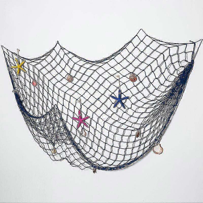 decorative fishing net with shells uk JAWSEU Decorations Decorative Fishing Net, Fishing Net