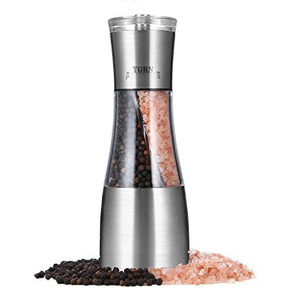 LN-Sturdy Dual Salt and Pepper Grinder Combo - Adjustable Ceramic Mill Shaker