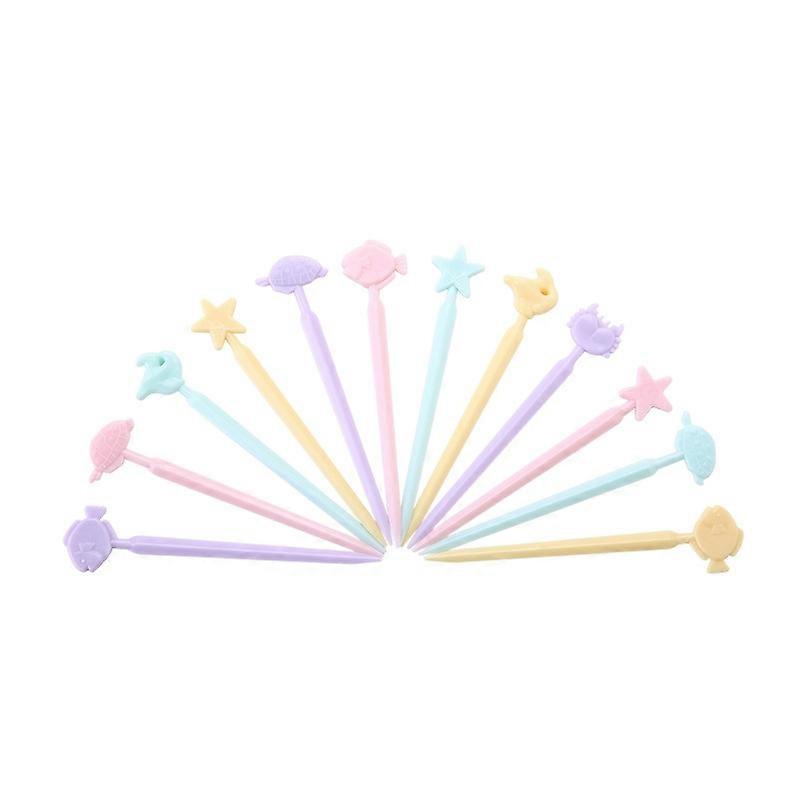 Creative Animal Cartoon Fruit Cake Fork Sign, Random Color Delivery