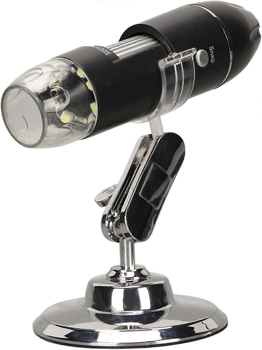 Adjustable Digital Microscope 50X1600X Magnification Portable Pocket Handheld USB Microscopes with 8 LED Lights for Windows System