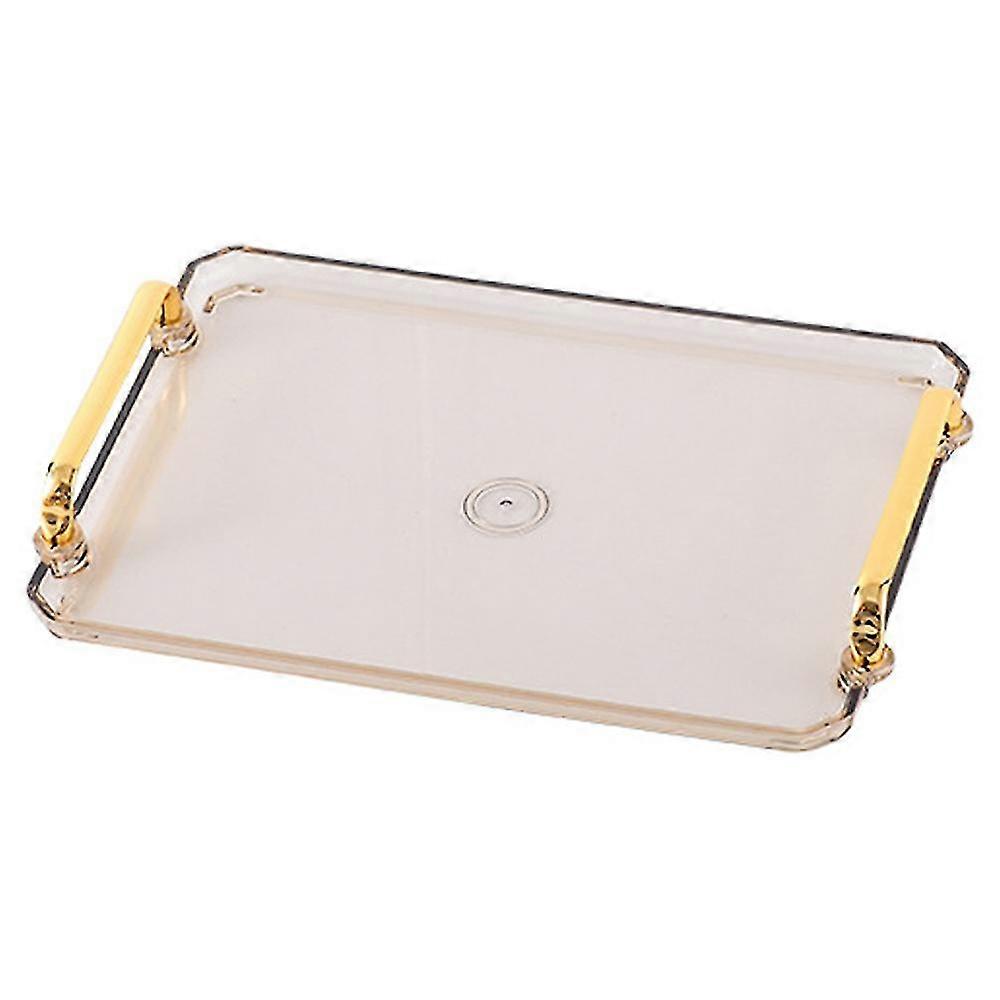 Rectangular Household Plastic Dinner Plate Storage Plate Transparent