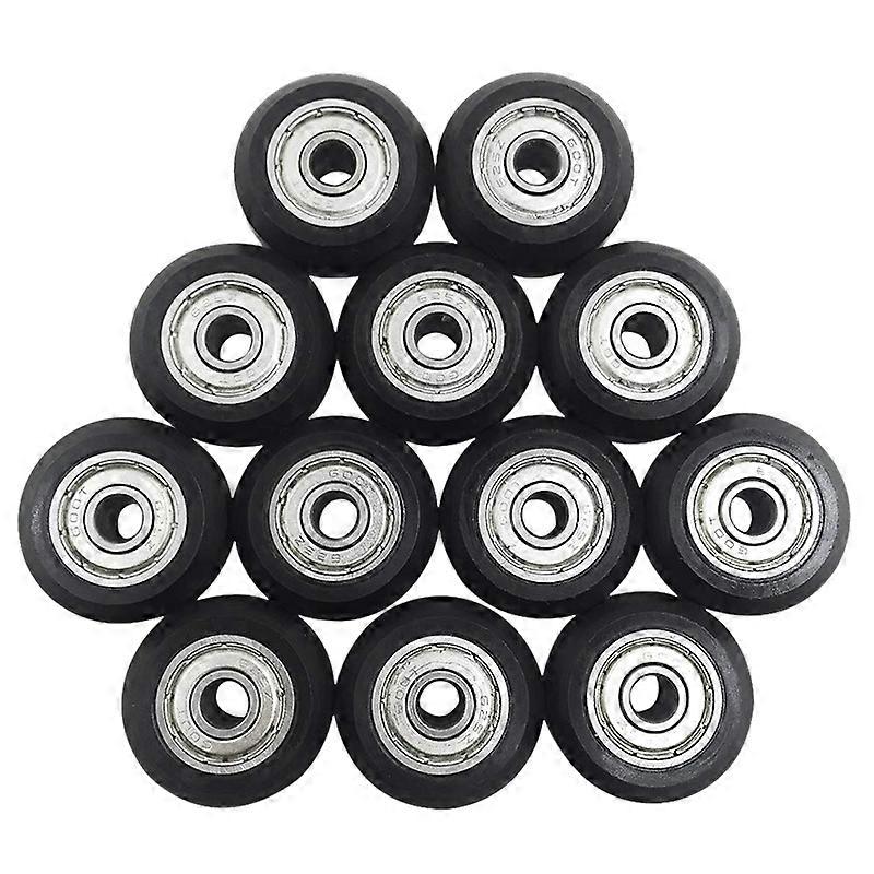 12 Pcs 625Zz Plastic Pulley Wheels with Bearings Gear for 3D Printer Compatible with -10 / -10S / CNC Router Hybrid