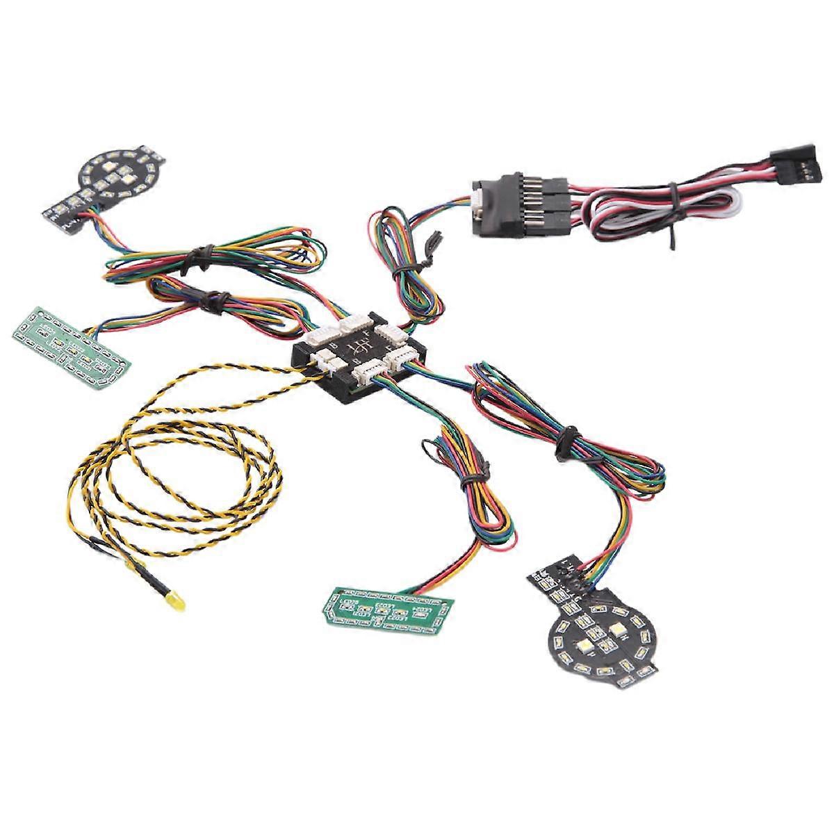 Front Rear Linkage Lighting System LED Light Group for -4 2021 1/10 RC Crawler Car Upgrade Parts