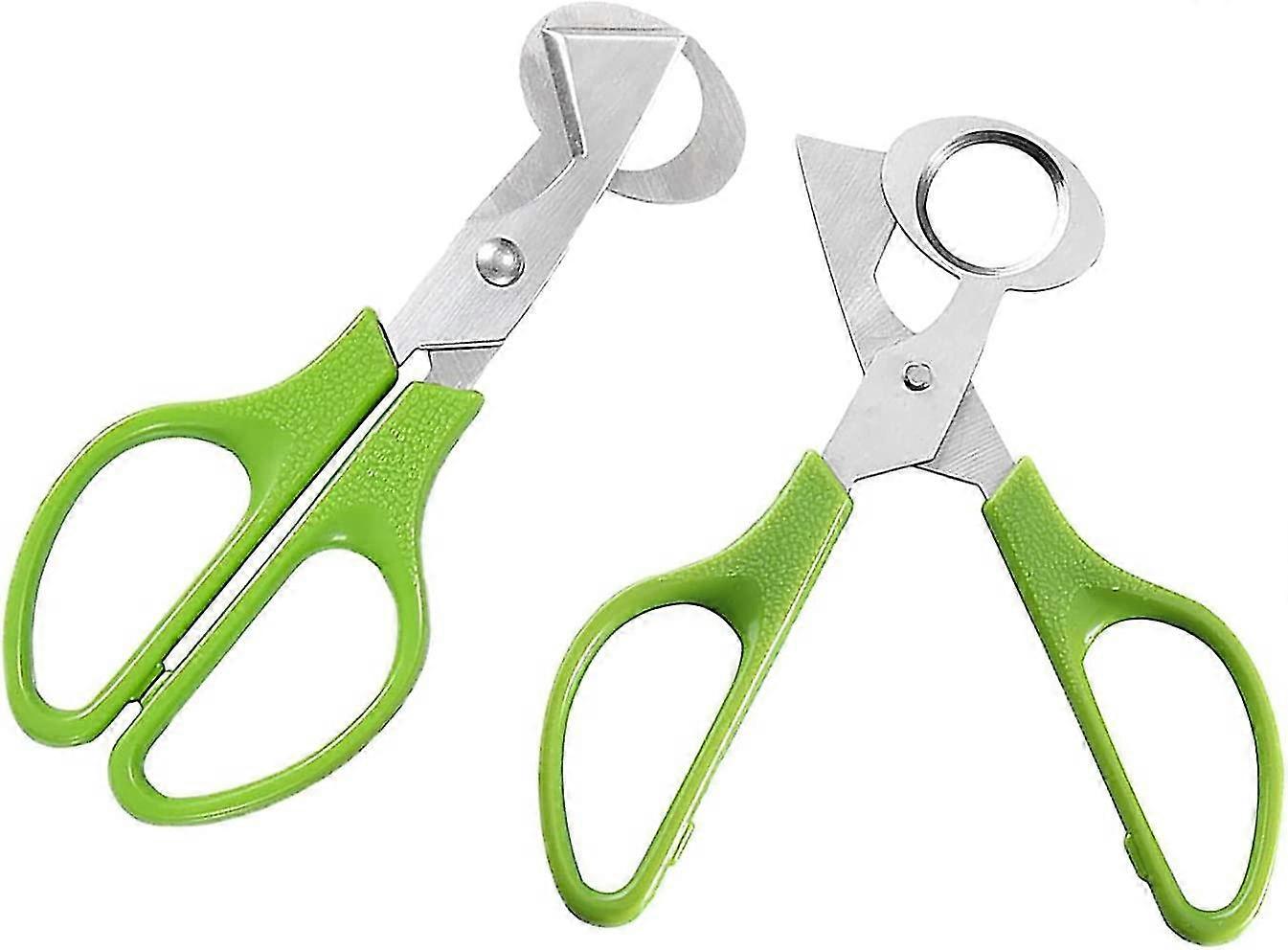 2 Pcs Quail Egg Cutter Scissors Kitchen Egg Shears Tool Quail Egg Shell Cutters Separator Small Quail Egg Cracker Quail Scissors(green)