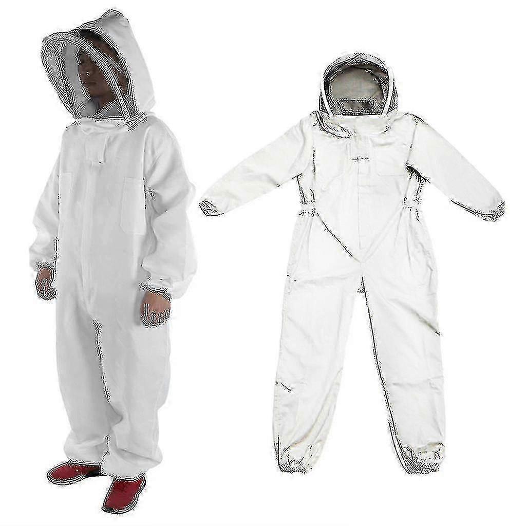 Professional Beekeeper Suit Bee Keeping All Body Hooded Beekeeping Coat New kb