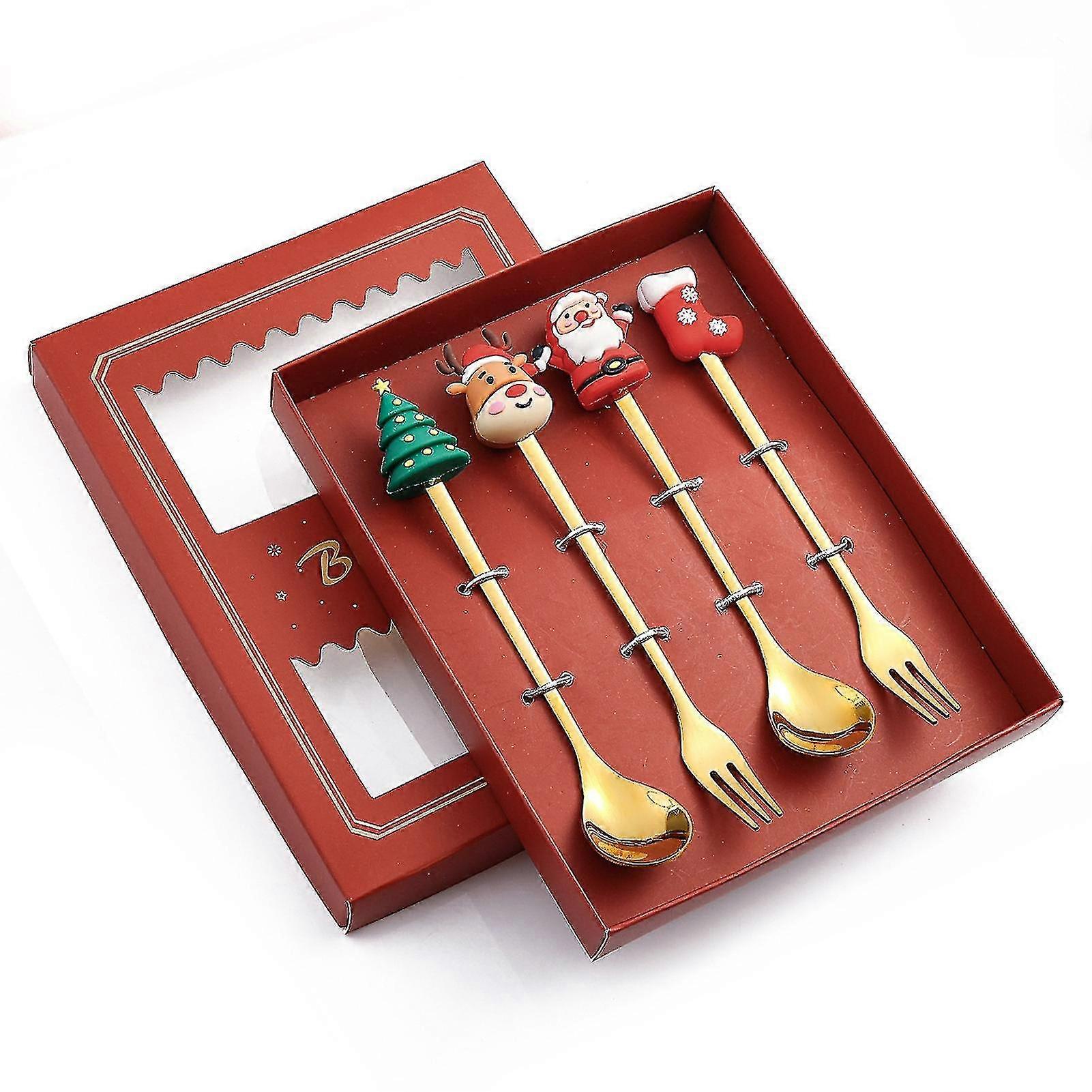 Christmas Flatware Set Classic Xmas Flatware Set Stainless Steel Made Kitchen Tableware C